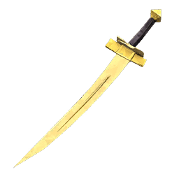 Gold Curved Sword